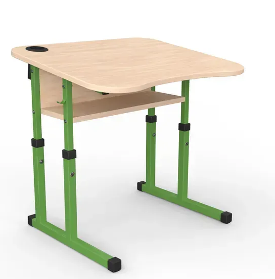 Стіл учнівський одномісний з нахилом №3-6 без полиці /700х500 МФ Вересень